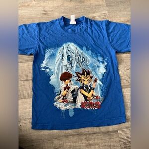 Yu-Gi-Oh The Movie Vintage 2000s T-Shirt Rare blue size 10/12 youth anime